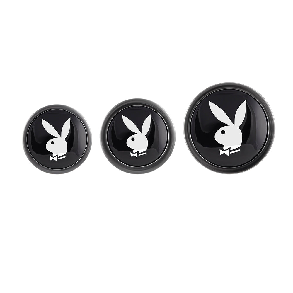Playboy Pleasure 3 Ways 3-Piece Metal Anal Plug Set Hematite 3