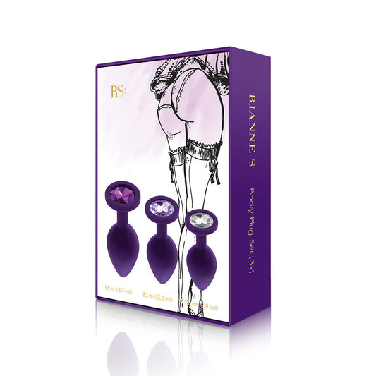 Rianne S 3-Piece Booty Plug Set Purple 1