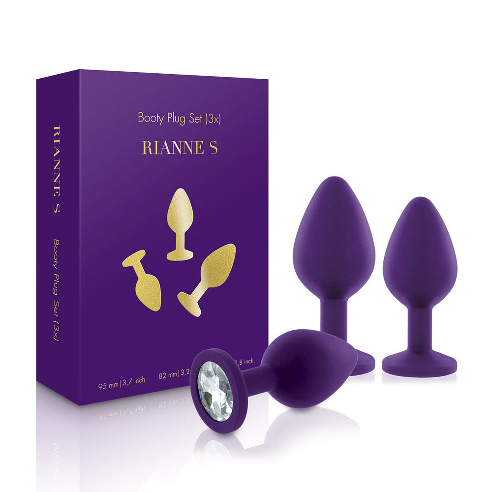 Rianne S 3-Piece Booty Plug Set Purple 7