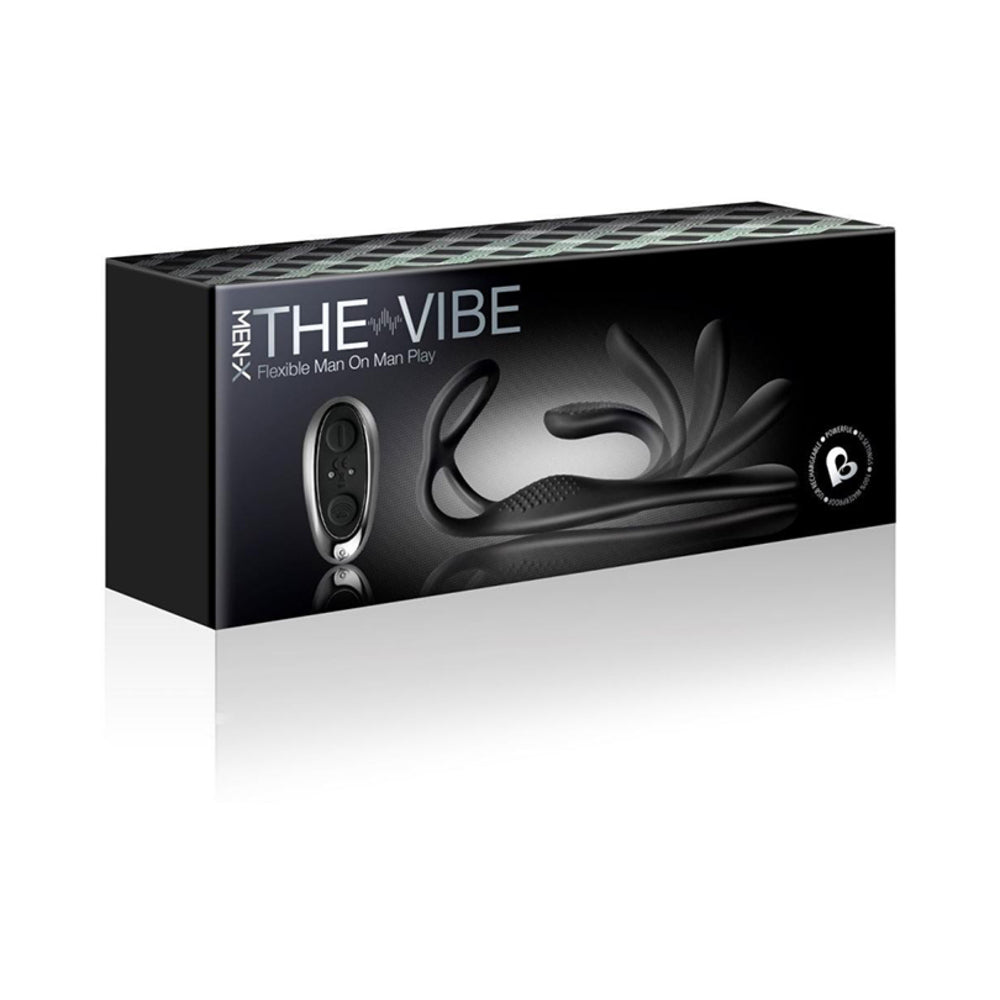 Rocks Off The-Vibe C-Ring and P-Spot Stimulator Black