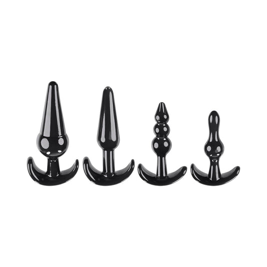 Selopa Intro To Plugs 4-Piece Anal Plug Set Black 1