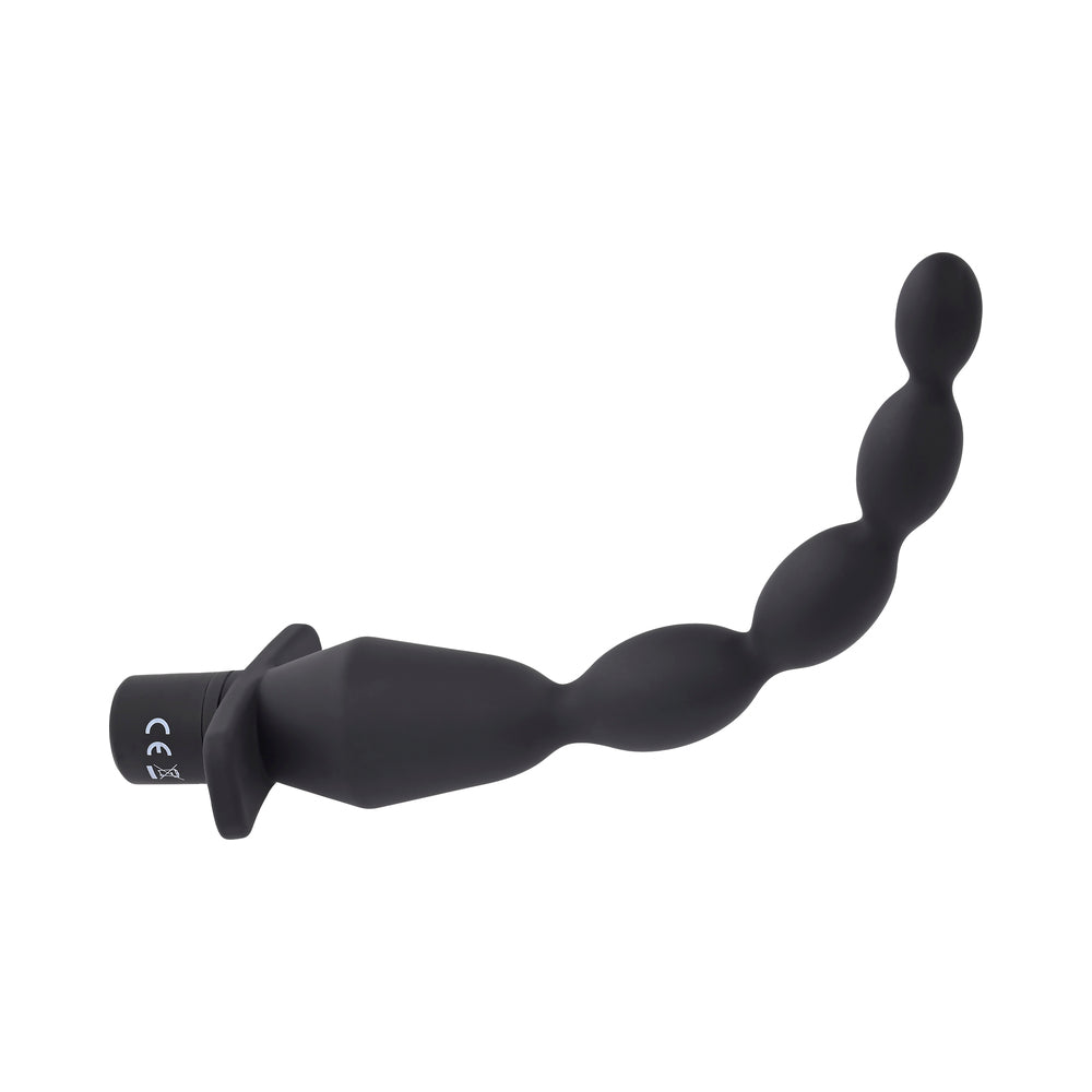 Selopa Vibrating Butt Beads Rechargeable Anal Silicone Black 4
