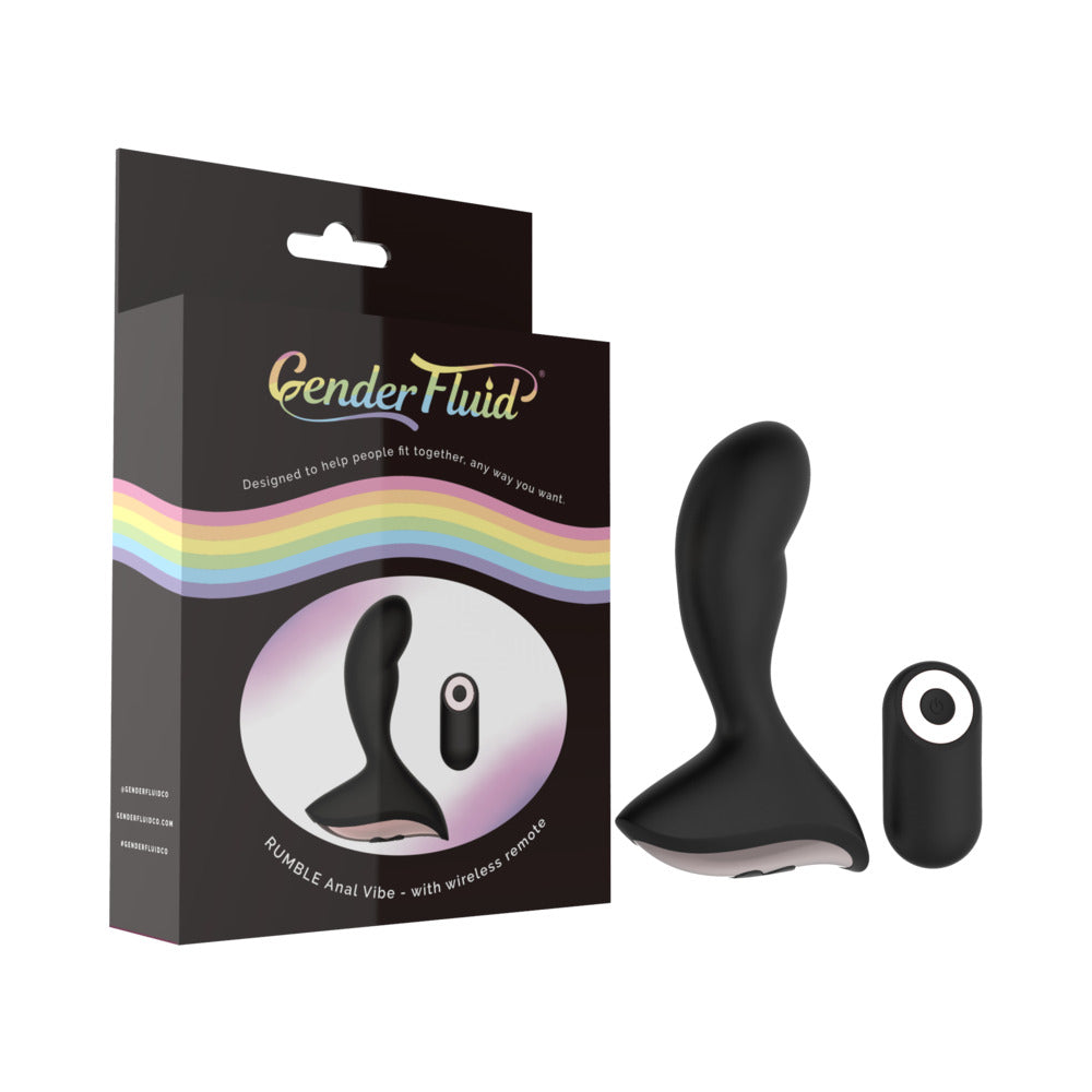 Shibari Gender Fluid Rumble Rechargeable Remote-Controlled Silicone Anal Vibrator Black10