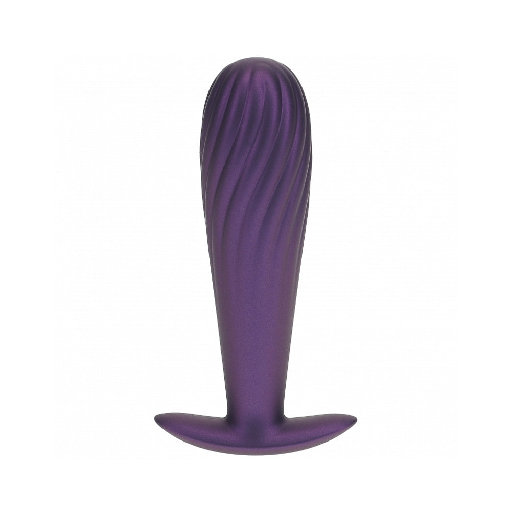 Shots Ouch! Smooth Silicone Ribbed Anal Plug 4.6 in. 5