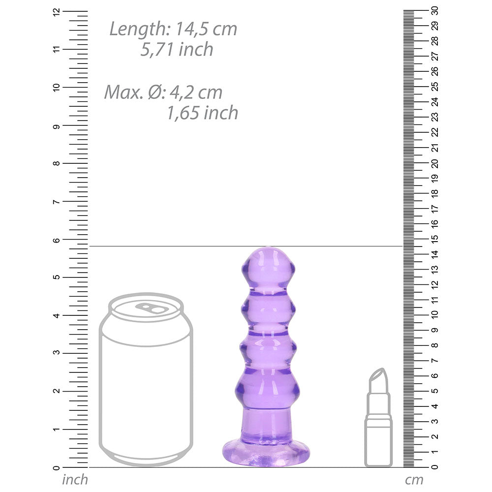 Shots RealRock Crystal Clear Curvy 5.5 in. Dildo/Plug 7
