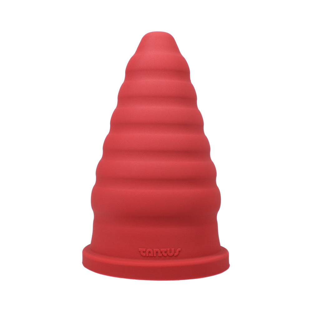 Tantus Cone Ripple Dildo Ruby (Box) 1