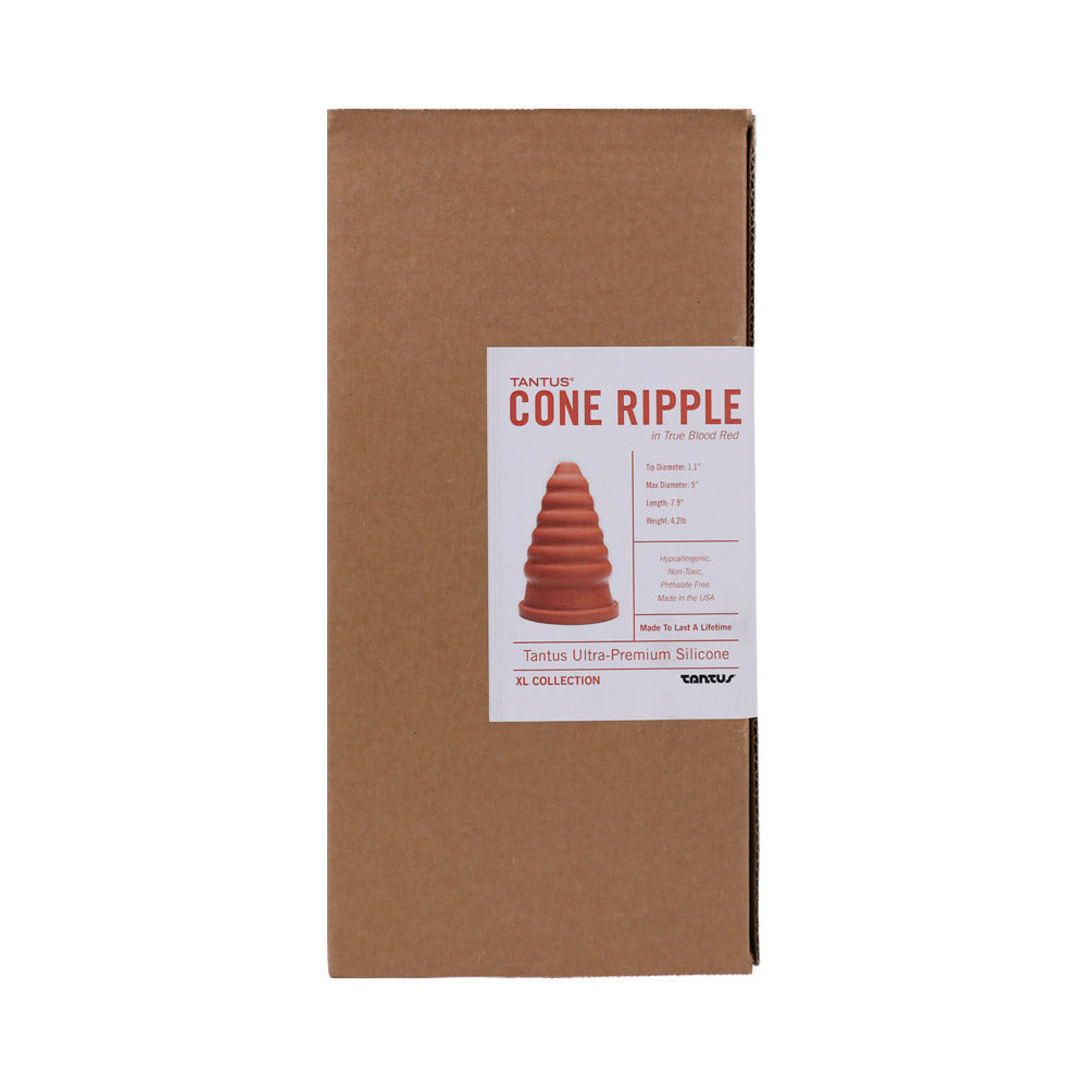 Tantus Cone Ripple Dildo Ruby (Box) 2