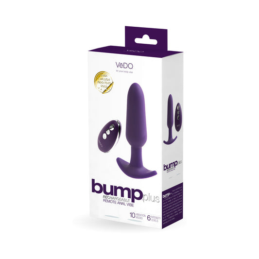 VeDO Bump Plus Rechargeable Remote Control Anal Vibe1
