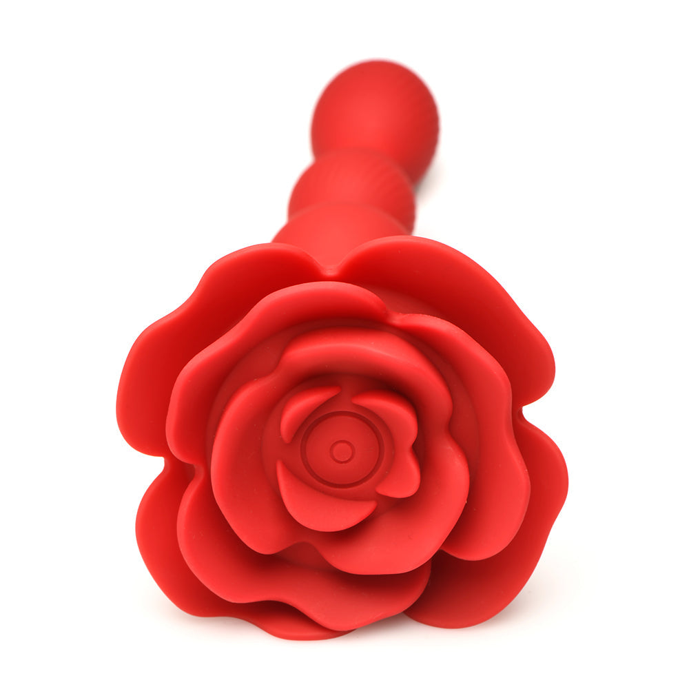 XR Brands Bloomgasm Rose Twirl 10X Vibrating & Rotating Silicone Anal Beads2