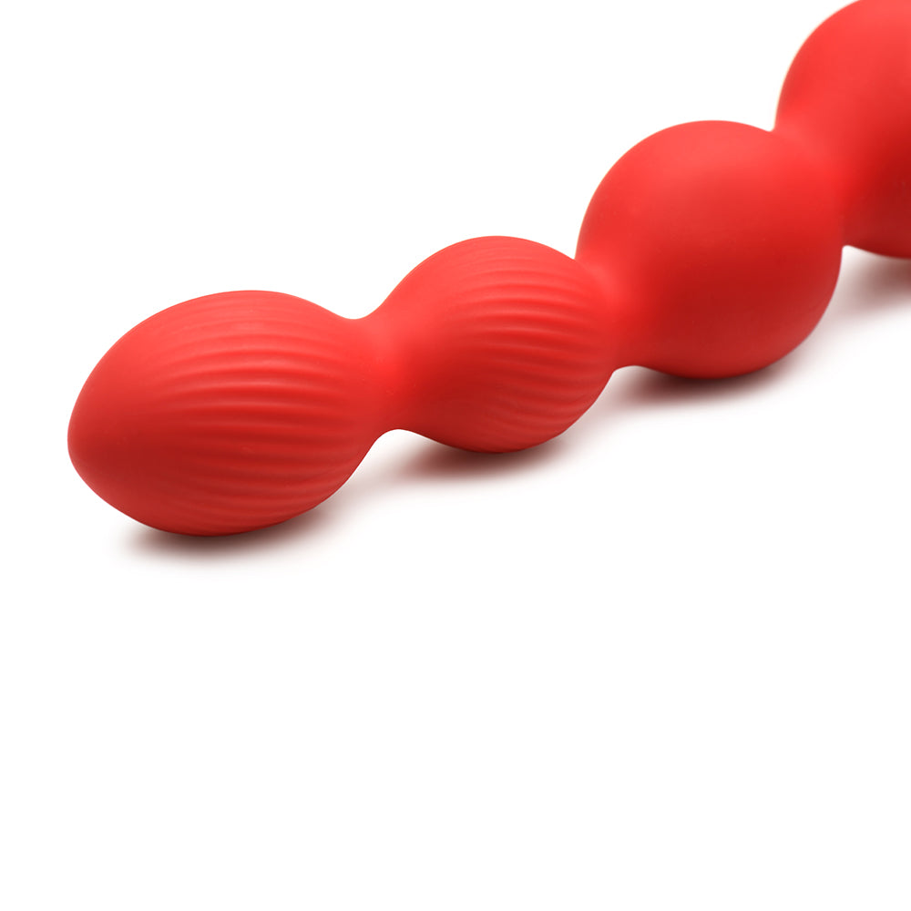 XR Brands Bloomgasm Rose Twirl 10X Vibrating & Rotating Silicone Anal Beads8