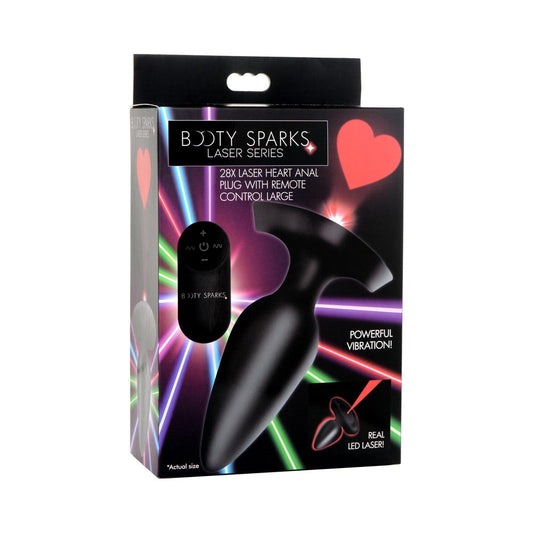 XR Brands Booty Sparks Laser Heart Anal Plug with Remote1