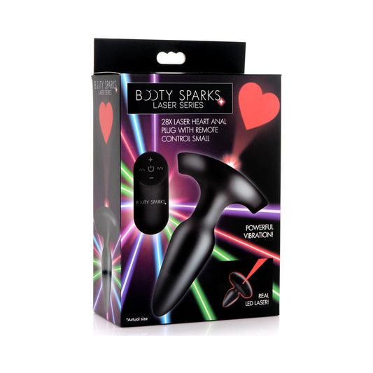 XR Brands Booty Sparks Laser Heart Anal Plug with Remote