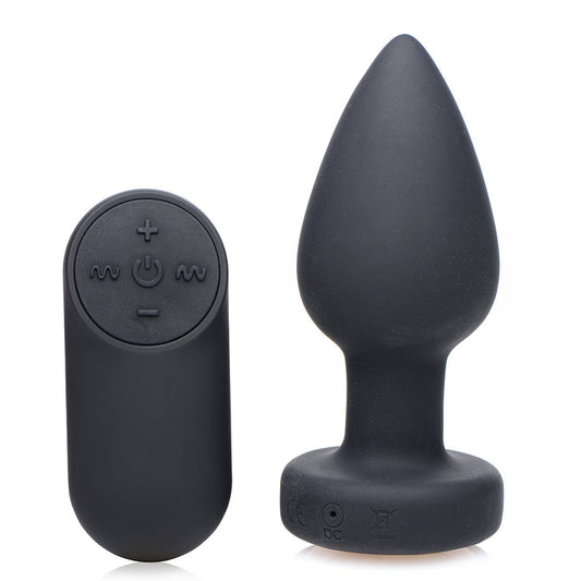 XR Brands Booty Sparks Rechargeable Light Up Vibrating Anal Plug with Remote Control M1