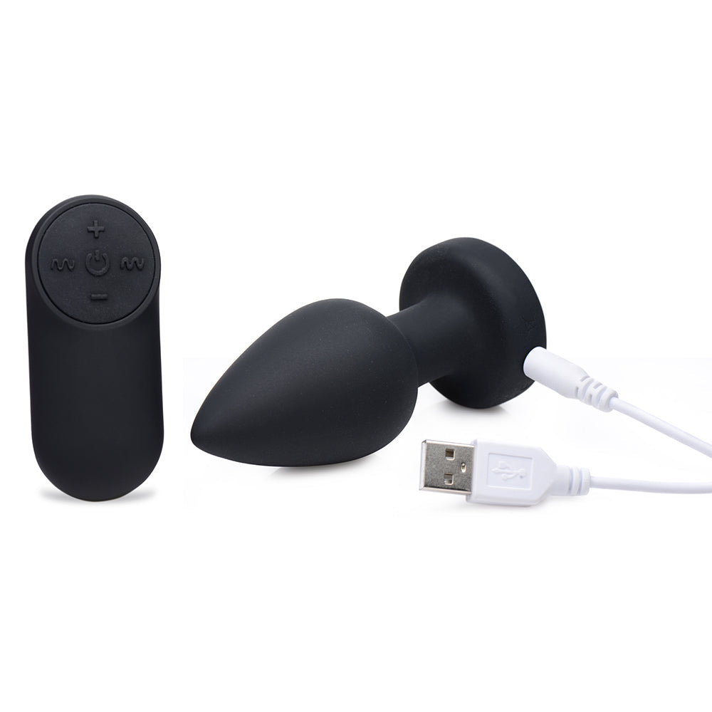 XR Brands Booty Sparks Rechargeable Light Up Vibrating Anal Plug with Remote Control M7