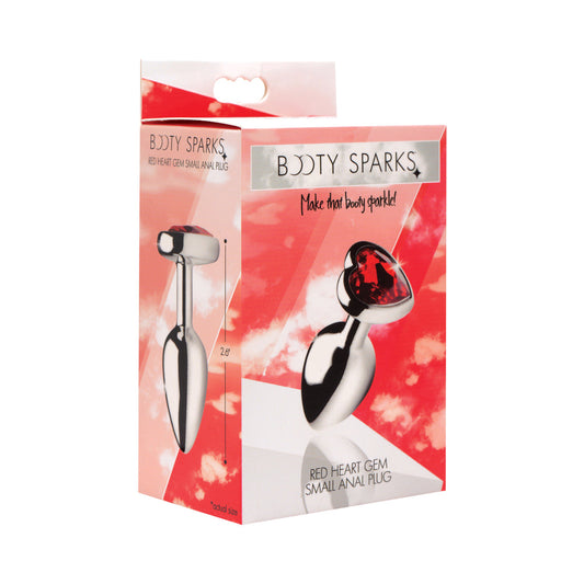 XR Brands Booty Sparks Red Heart Gem Anal Plug