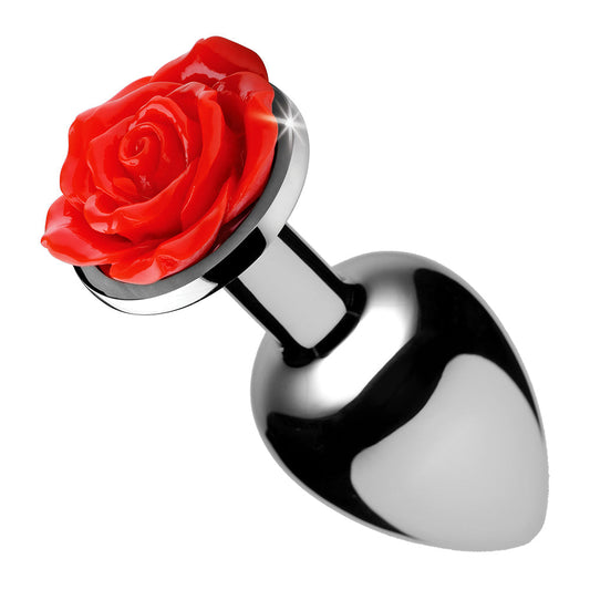 XR Brands Booty Sparks Red Rose Anal Plug M1