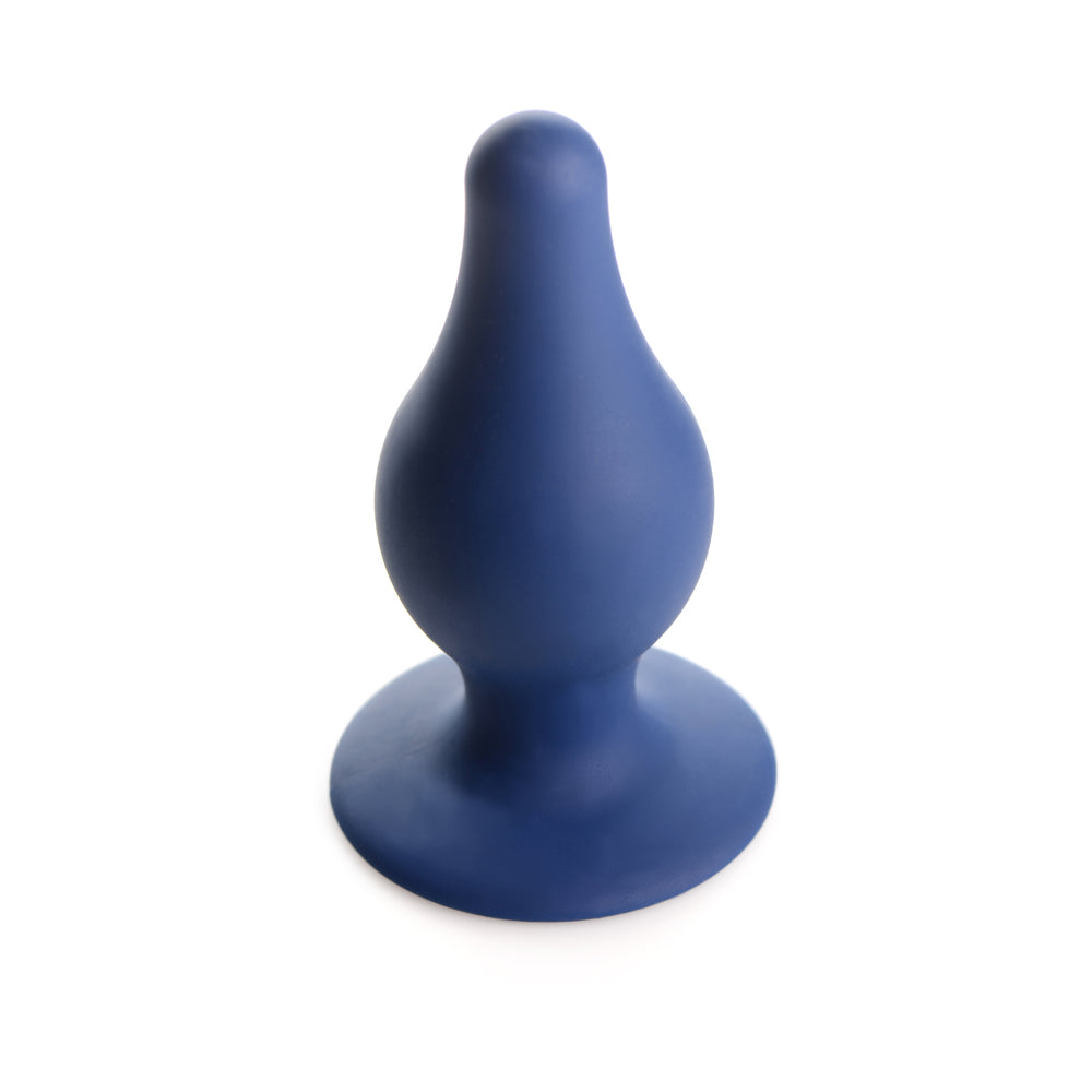 XR Brands Squeeze-It Squeezable Tapered Large Anal Plug Blue 2