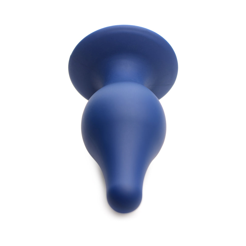 XR Brands Squeeze-It Squeezable Tapered Large Anal Plug Blue 4