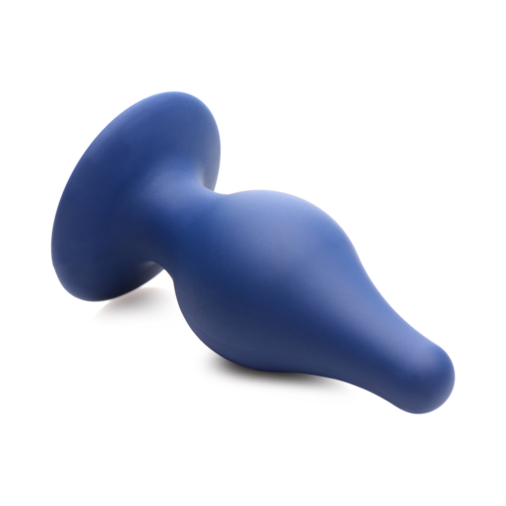 XR Brands Squeeze-It Squeezable Tapered Large Anal Plug Blue 5