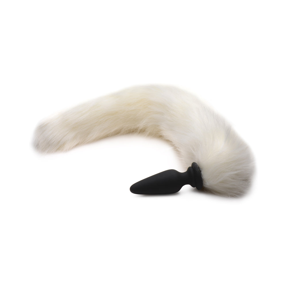 XR Brands Tailz Snap-On Interchangeable White Fox Tail (Plug not included) 2