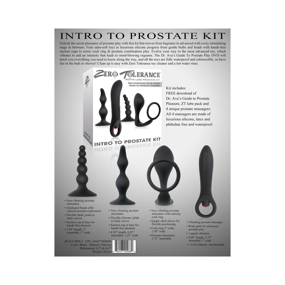 Zero Tolerance Intro To Prostate Kit 4-Piece Anal Play Set With DVD 16