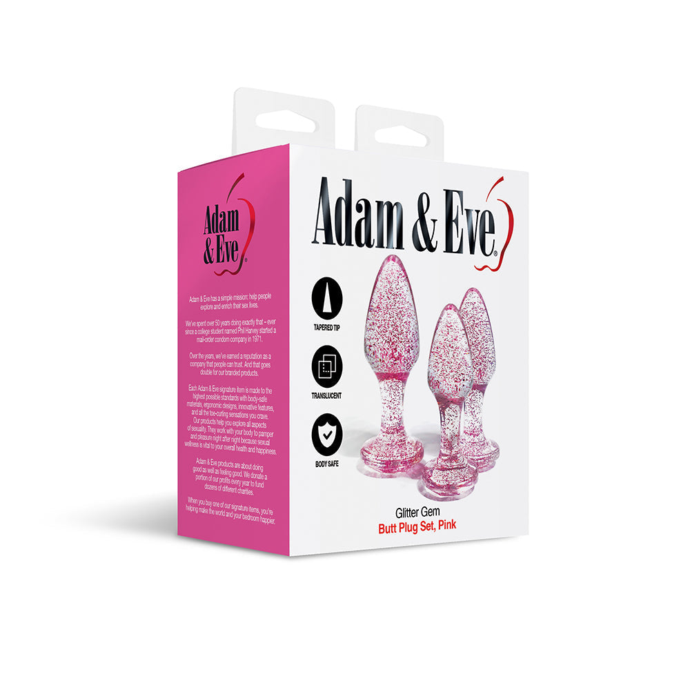 Adam & Eve Glitter Gem Butt Plug Set8
