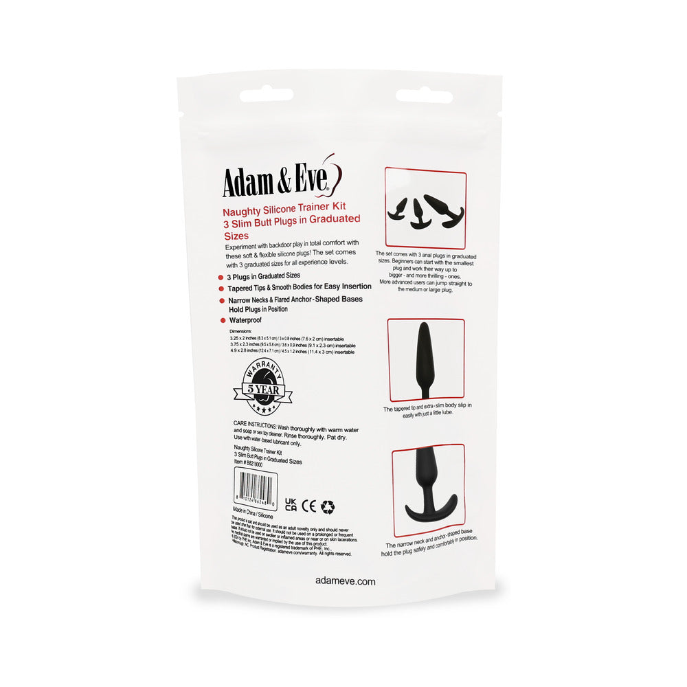 Adam & Eve Naughty Silicone Trainer Kit Black (Bag Packaging)5