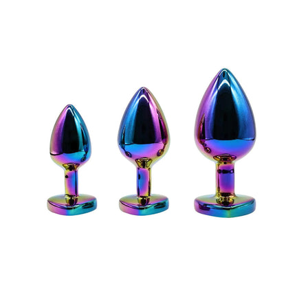 Adam & Eve Rainbow Heart Anal Plug Training Set2