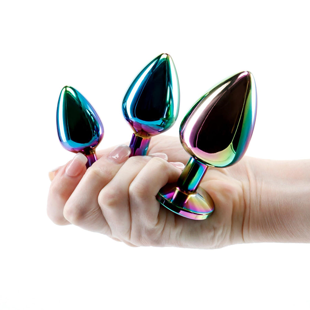 Adam & Eve Rainbow Heart Anal Plug Training Set5