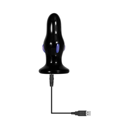 Adam & Eve Rear Rocker Rechargeable Vibrating Glass Anal Plug Black5