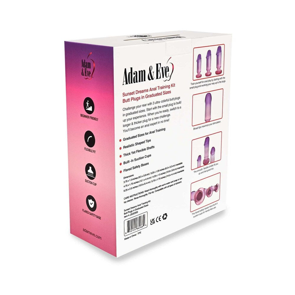 Adam & Eve Sunset Dreams Anal Plug Training Kit6