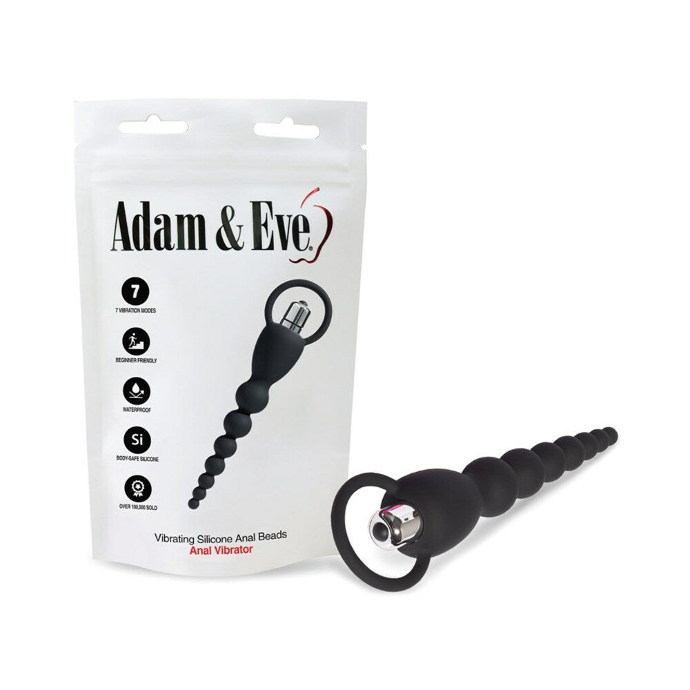 Adam & Eve Vibrating Silicone Anal Beads (Bag Packaging) 