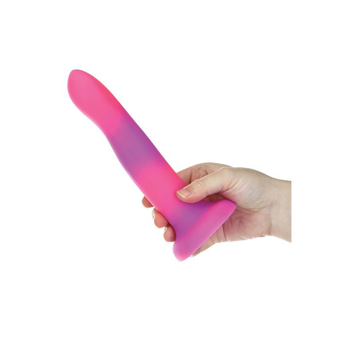 B.M.S. Enterprises Addiction 8" Rave Glow in the Dark Dong - Pink/Purple 3