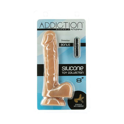 B.M.S. Enterprises Addiction Andrew 8" Bendable Dong - Caramel 