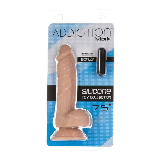 B.M.S. Enterprises Addiction Mark 7.5" Dildo - Beige 