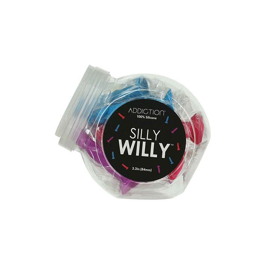 B.M.S. Enterprises Addiction Silly Willy 3.3" Dildo Fishbowl - Asst. Display of 12 