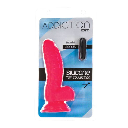 B.M.S. Enterprises Addiction Tom 7" Dildo - Hot Pink 