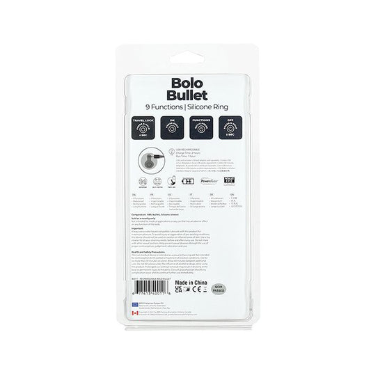 B.M.S. Enterprises Bolo Bullet Vibrating Adjustable Cock Tie - Black 1