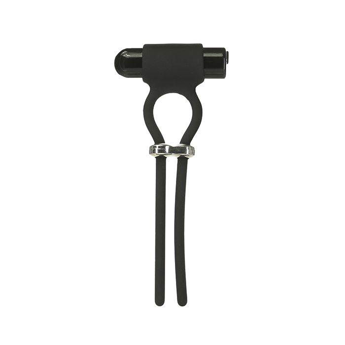 B.M.S. Enterprises Bolo Bullet Vibrating Adjustable Cock Tie - Black 2