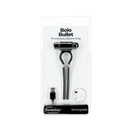 B.M.S. Enterprises Bolo Bullet Vibrating Adjustable Cock Tie - Black 
