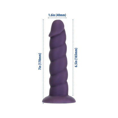 B.M.S. Enterprises Fantasy Addiction 7" Unicorn Dildo - Purple 3