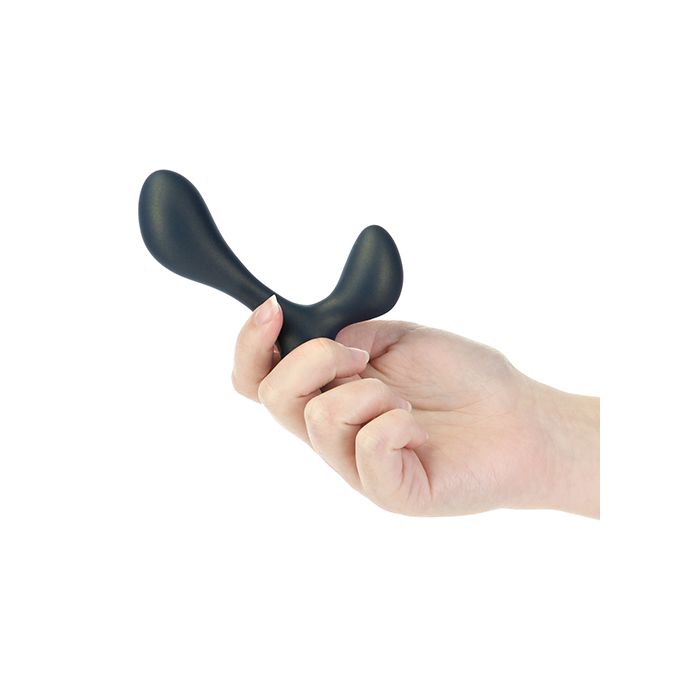 B.M.S. Enterprises Lux Active LX3 4.3" Vibrating Anal Trainer - Dark Blue 4
