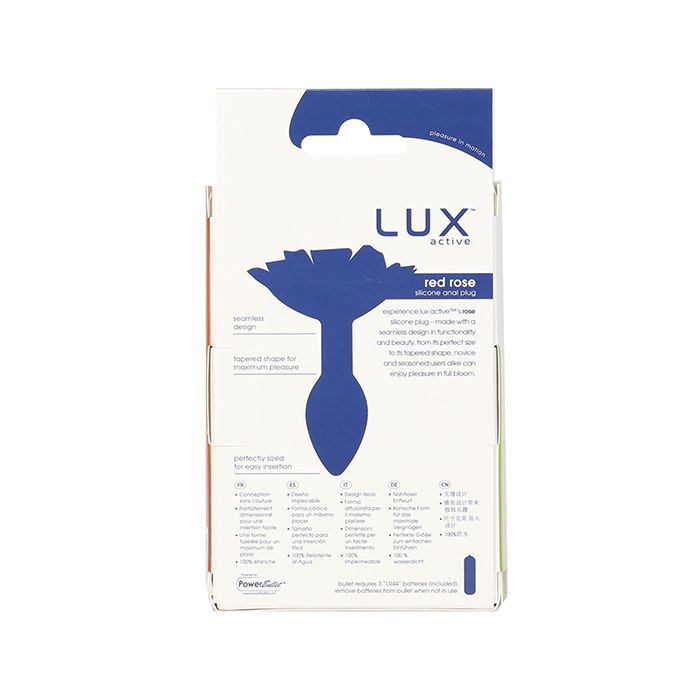 B.M.S. Enterprises Lux Active Red Rose Silicone Anal Plug 1
