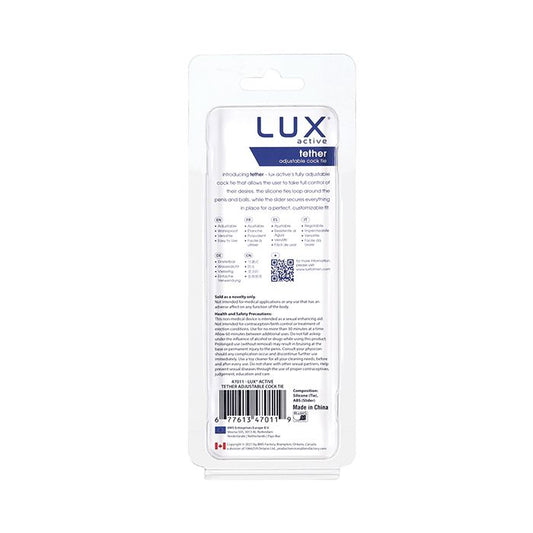 B.M.S. Enterprises Lux Active Tether Adjustable Cock Tie - Black 1