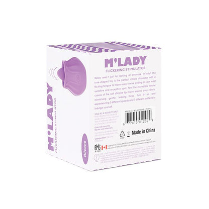 B.M.S. Enterprises M'Lady Flickering Tongue & Vibrating Clitoral Stimulator - Purple 5