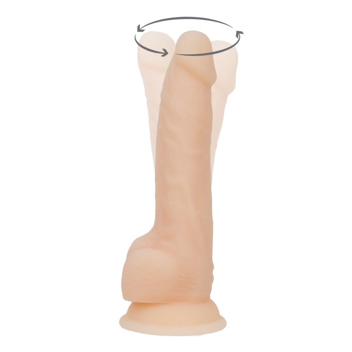 B.M.S. Enterprises Naked Addiction 8" Rotating & Vibrating Dong - Flesh 2