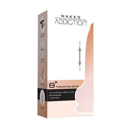 B.M.S. Enterprises Naked Addiction 9" Thrusting Dong w/Remote 1