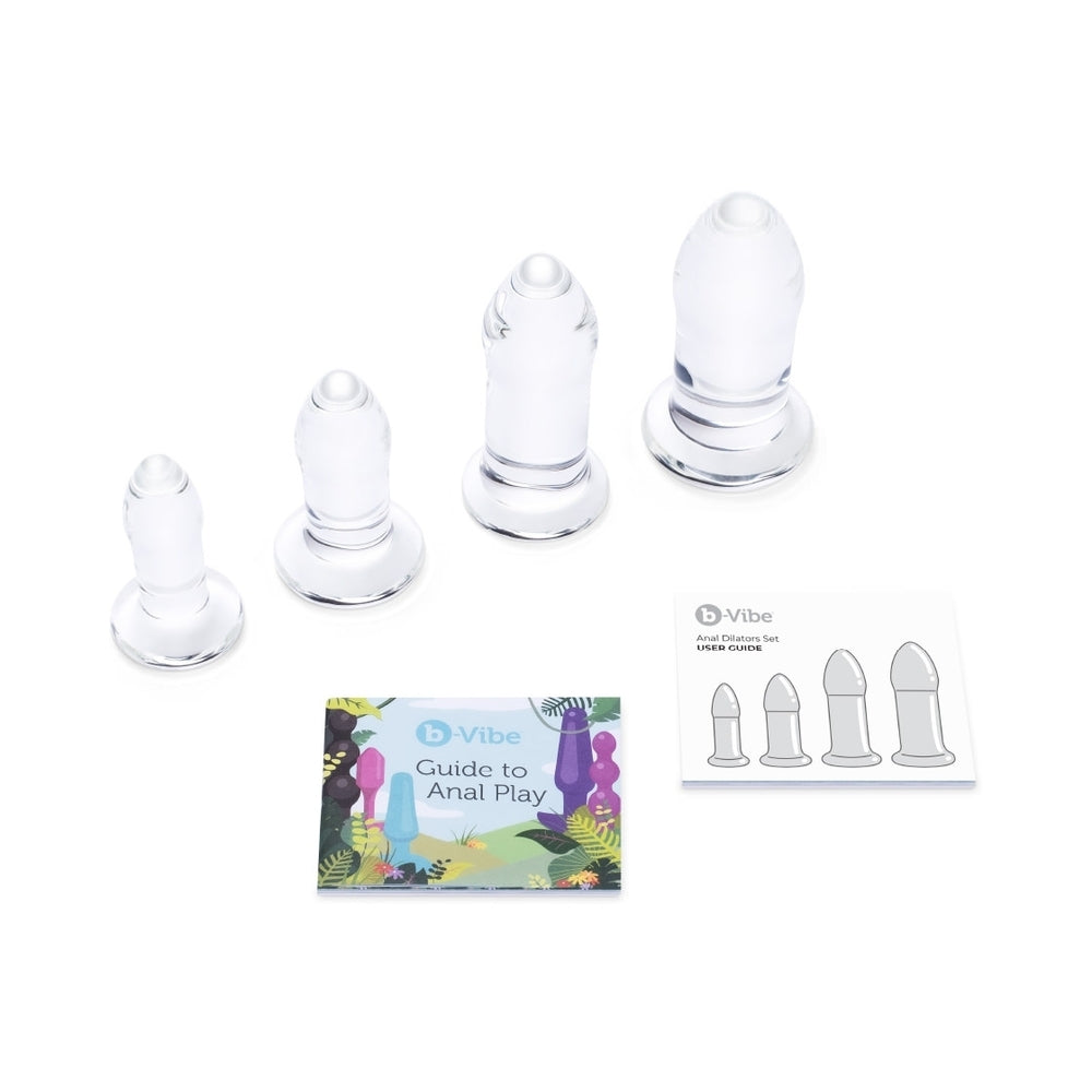 b-Vibe 4-Piece Anal Dilators Glass Plug Set2