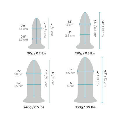 b-Vibe 4-Piece Anal Dilators Glass Plug Set7