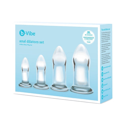 b-Vibe 4-Piece Anal Dilators Glass Plug Set 